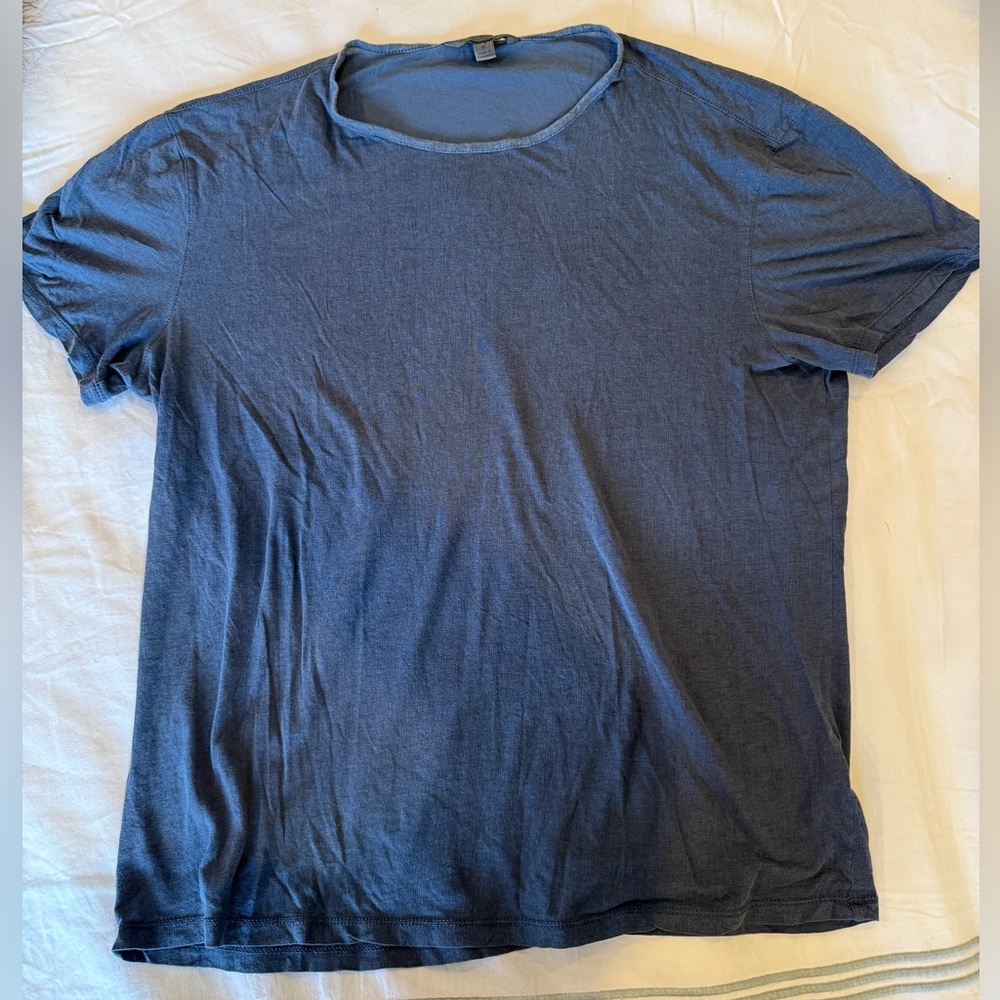 John Varvatos Denim Colored Short Sleeve Soft Tee